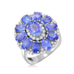 5.05ctw Tanzanite 0.52ctw Dias. 14KTW Ring -BGR1204